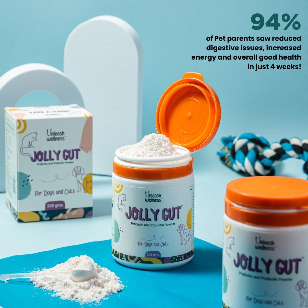 JOLLY GUT® - Pre + Probiotic and Gut Health for Dogs & Cats - Unleash Wellness